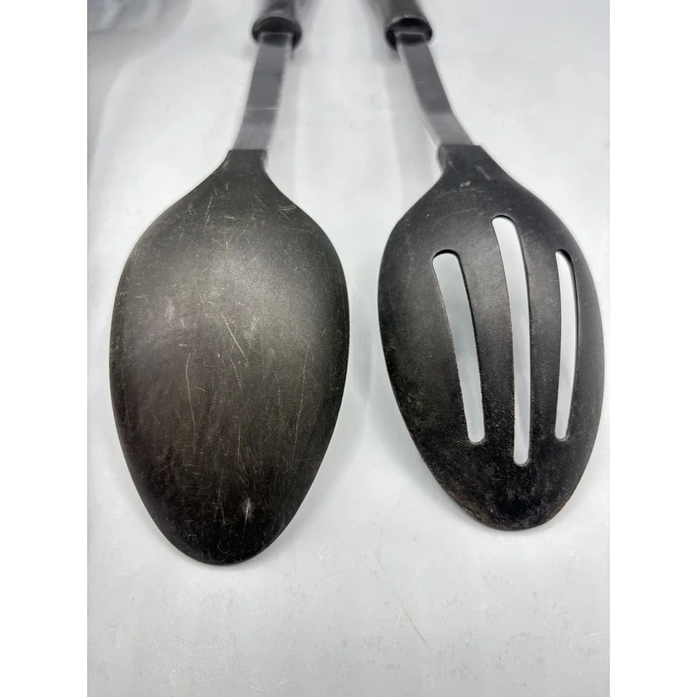 3 Pc Kitchen‎ Nylon Utensil Set Spatula Slotted Spoon Solid Spoon Made in USA